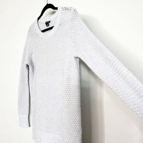 CLUB MONACO SWEATER WOOL ALPACA BLEND LOOSE KNIT GRAY WOMENS SMALL - Picture 5 of 6